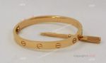 Luxury Copy Cartier Love bracelet Yellow Gold Bracelet No Diamonds with Screwdriver